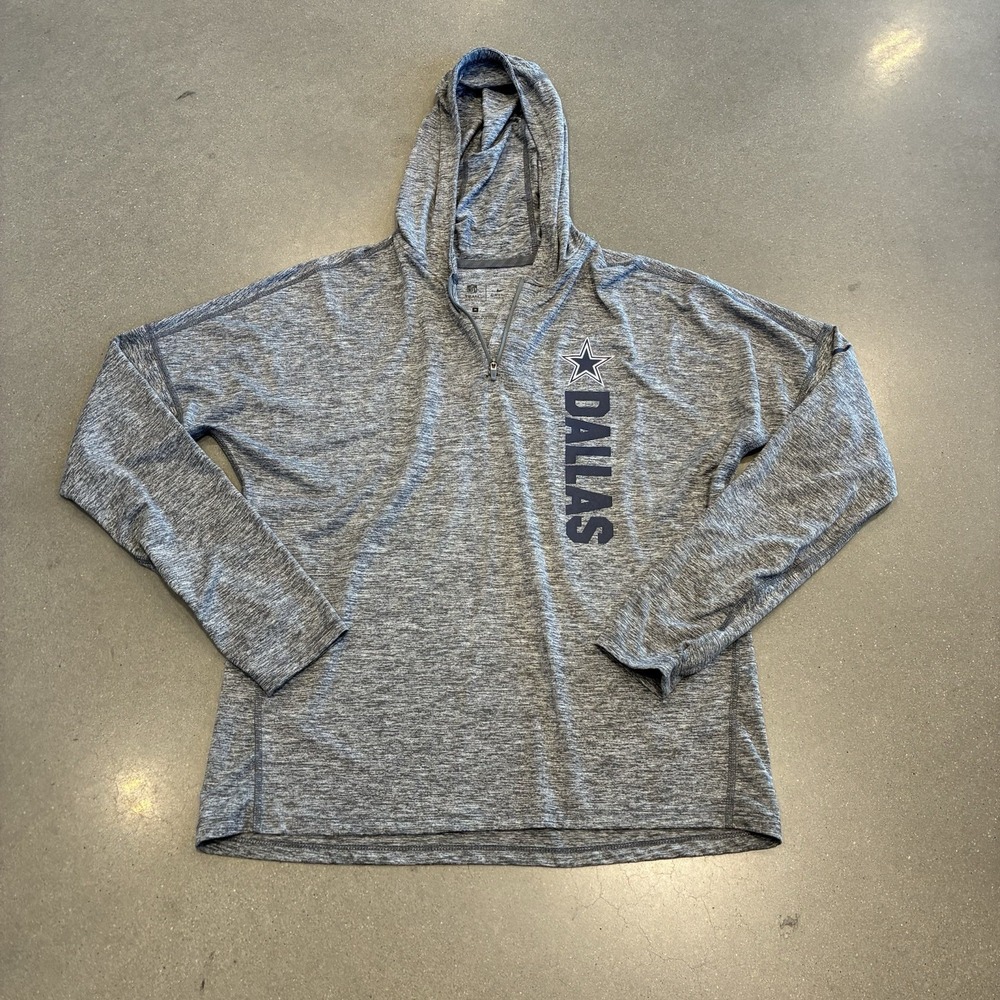 Nike Dallas Cowboys Hoodie Mens Medium Gray Dri Fit Performance Team Apparel